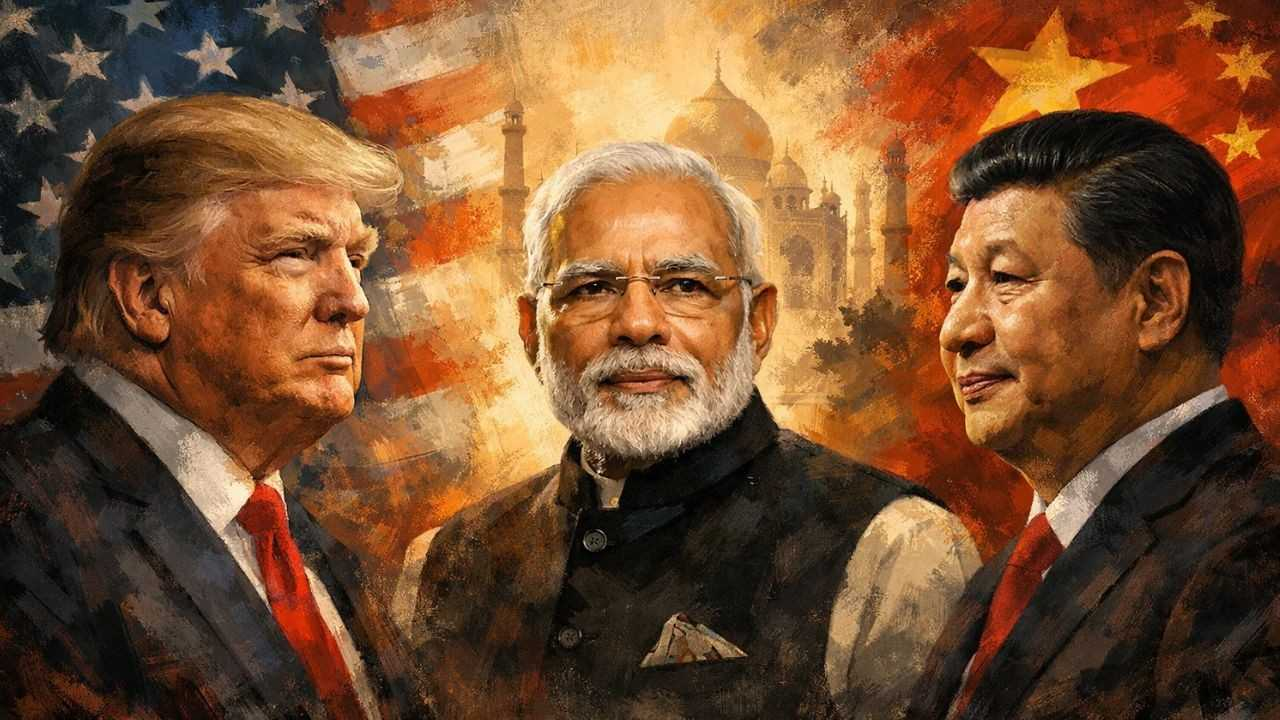 Donald Trump, PM Modi and Xi Jinping.