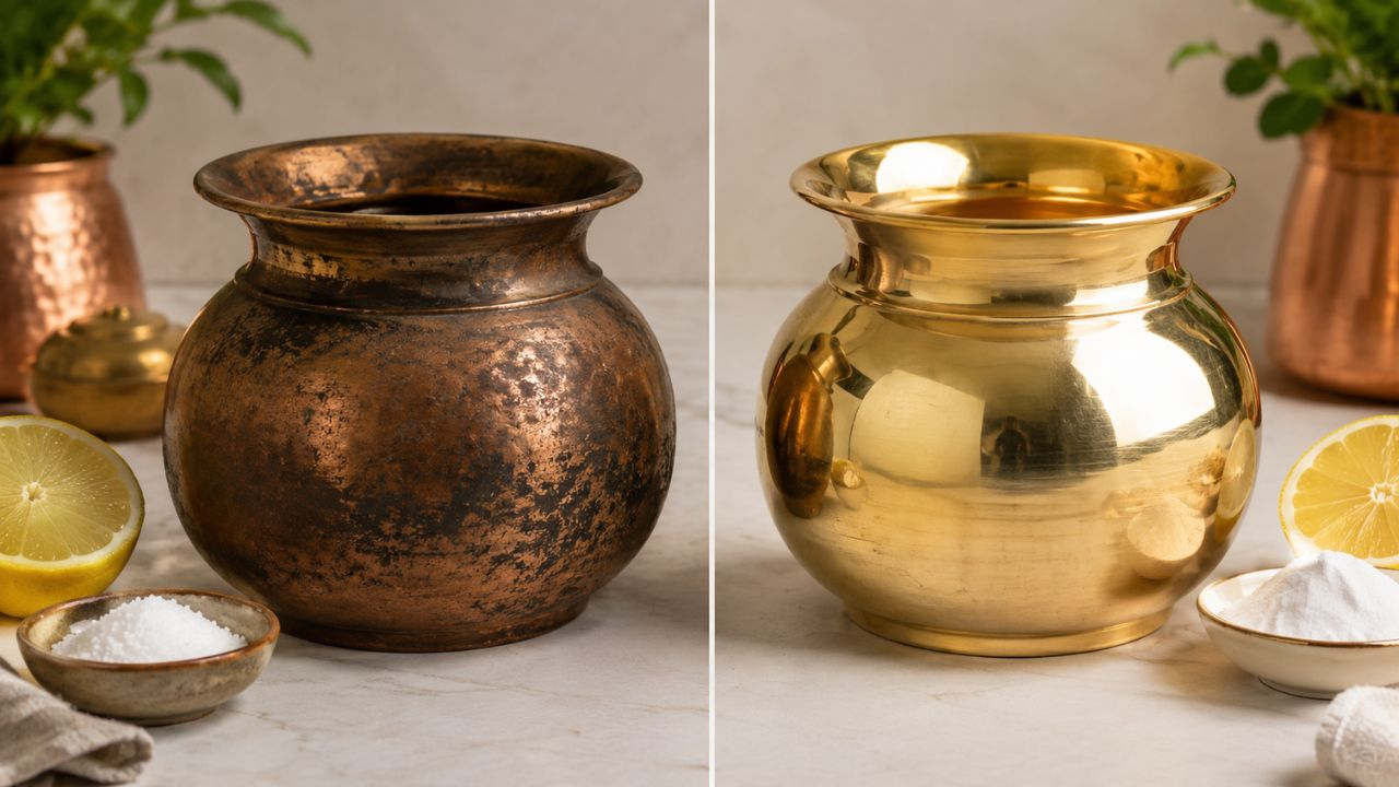 home remedies for cleaning copper and brass utensils