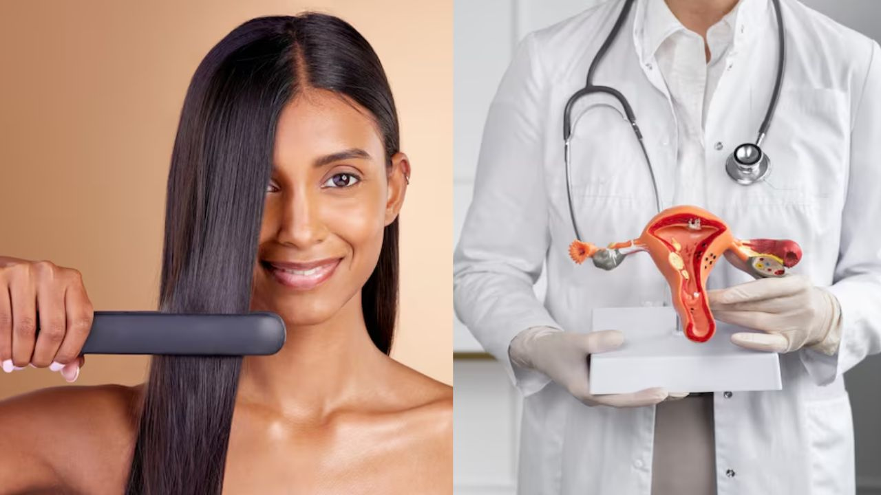 chemical hair straightener cause uterine cancer