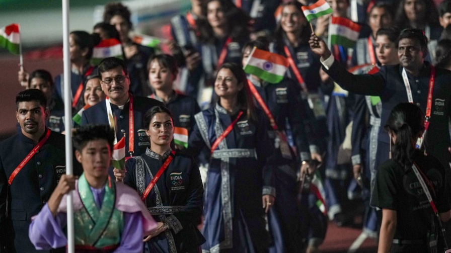 Asian Games Openeing Ceremony Indian Team