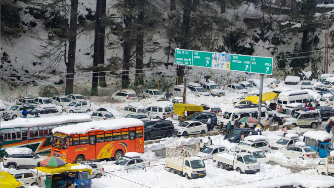 Tourist Stuck In traffic Jam