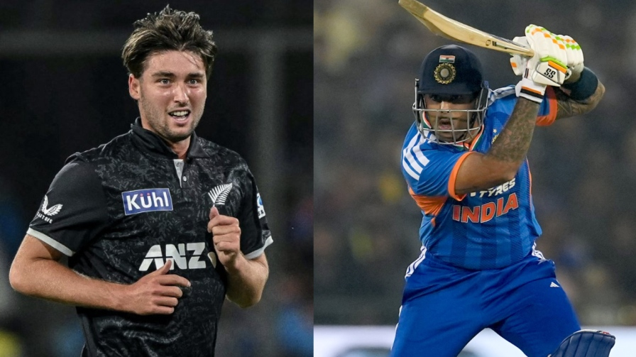 Zak Foulkes Suryakumar Yadav IND vs NZ T20