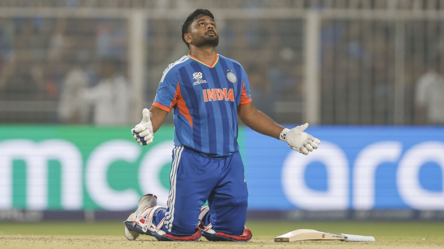 Sanju Samson winning celebration