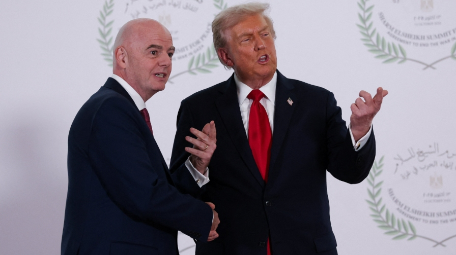 Donald Trump and FIFA president Gianni Infantino