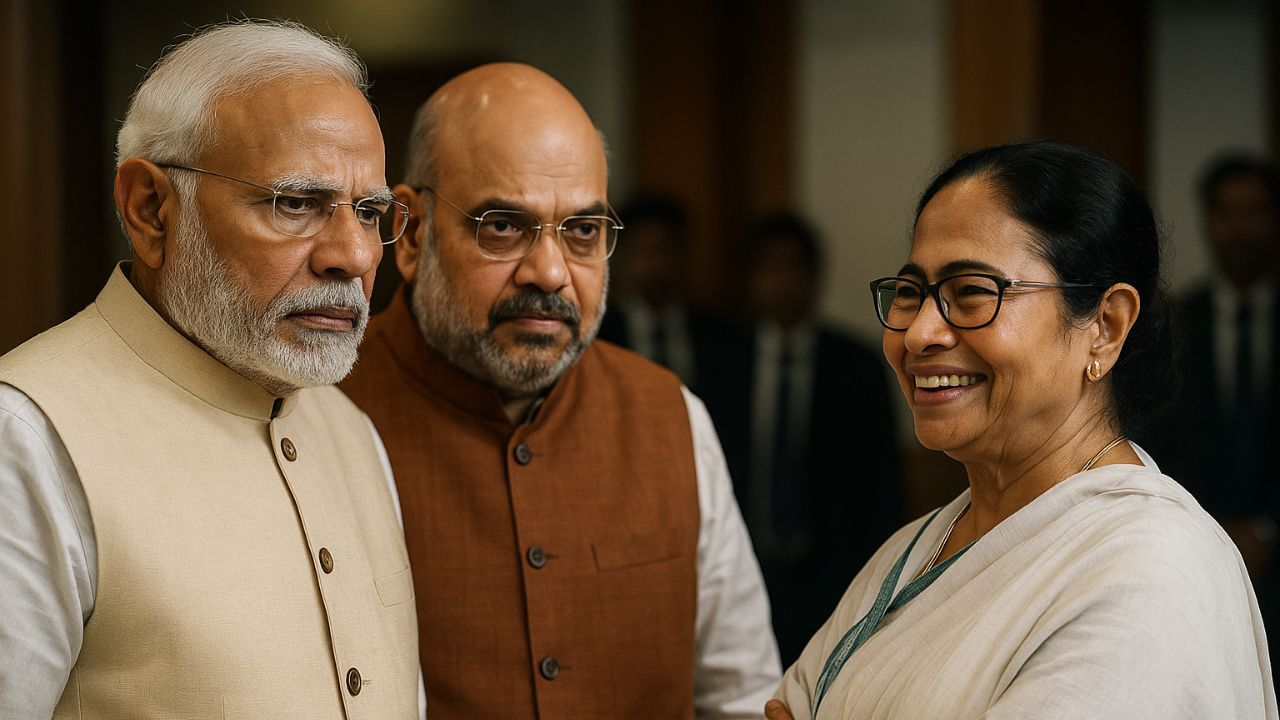 Narendra Modi, Amit Shah and Mamata Banerjee