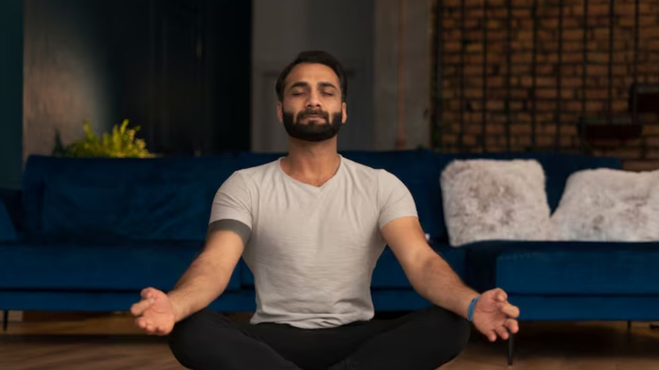 men doing yoga