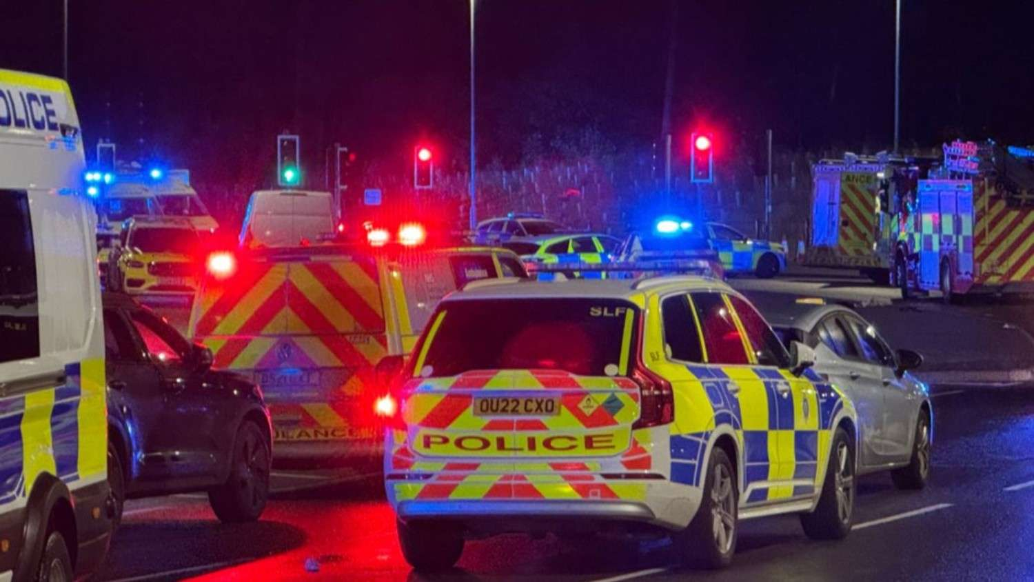 Police at incident place