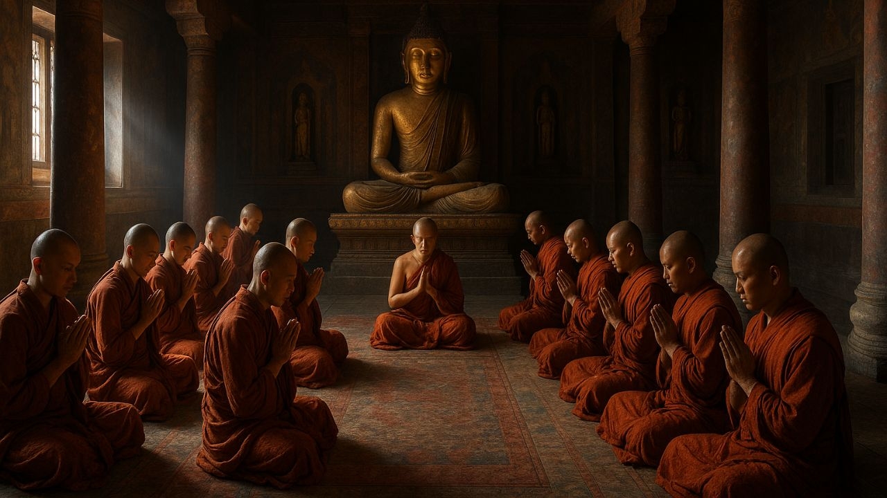 Image of Buddha Monks
