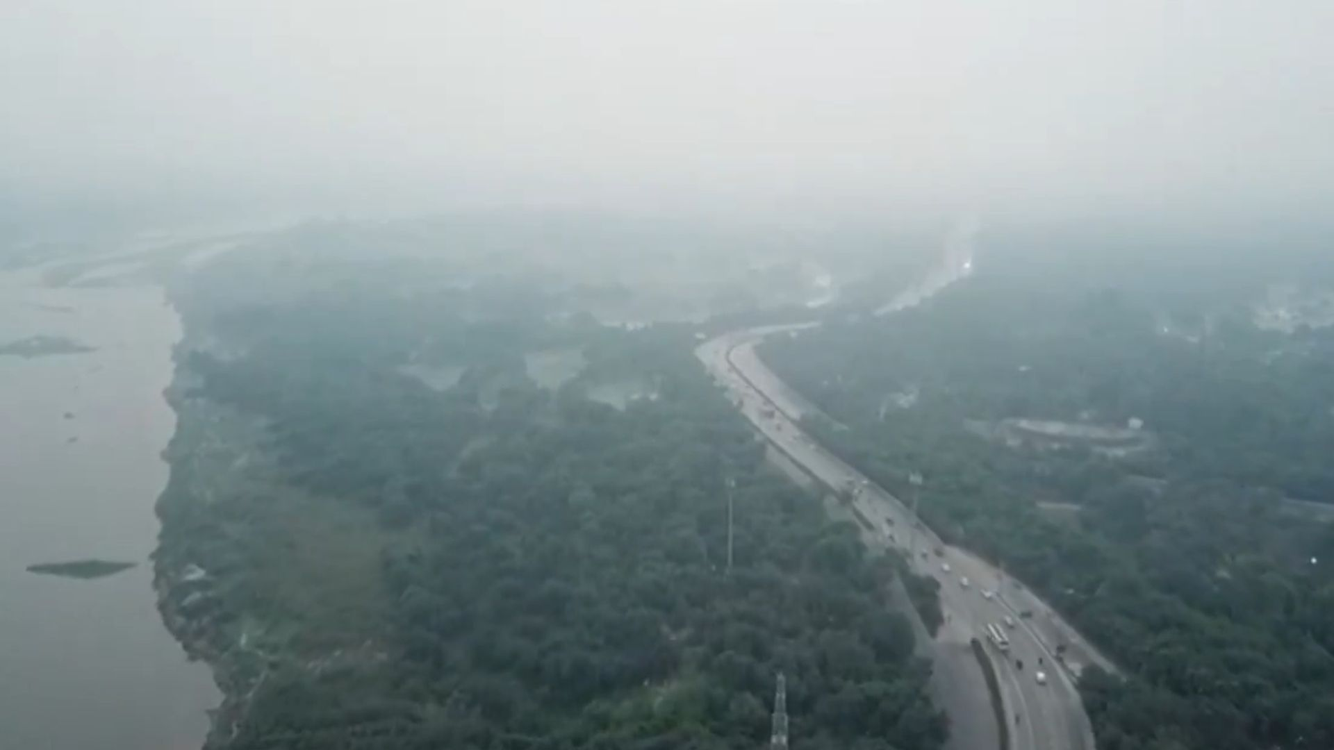 Layer of haze in Delhi