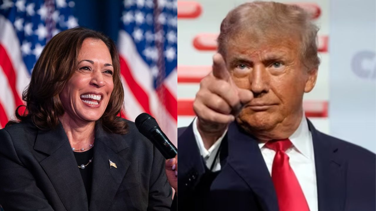 kamala harris and donald trump । Photo Credit: PTI