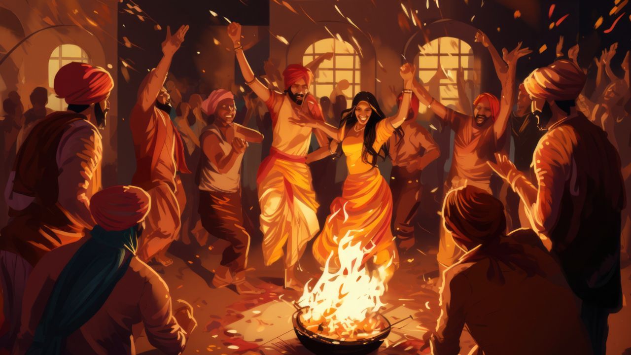 AI image of Lohri festival
