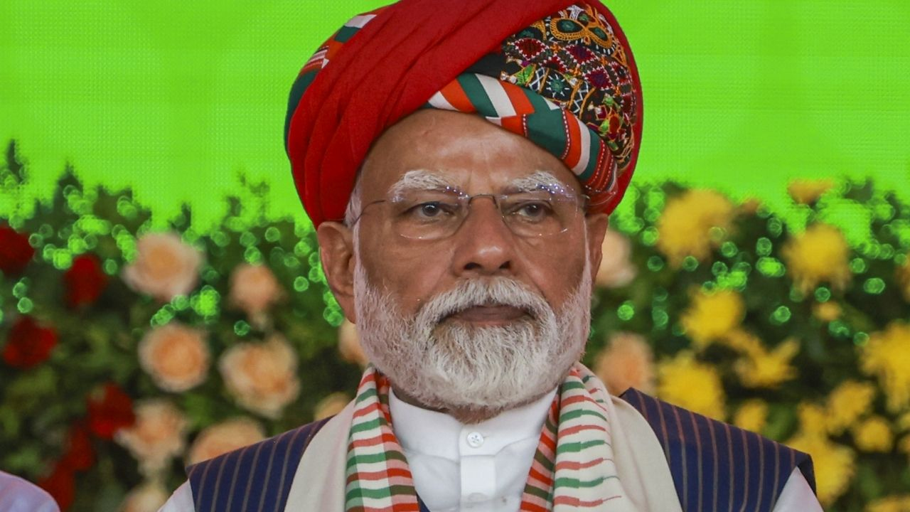 PM Modi in Bhuj । Photo Credit: PTI