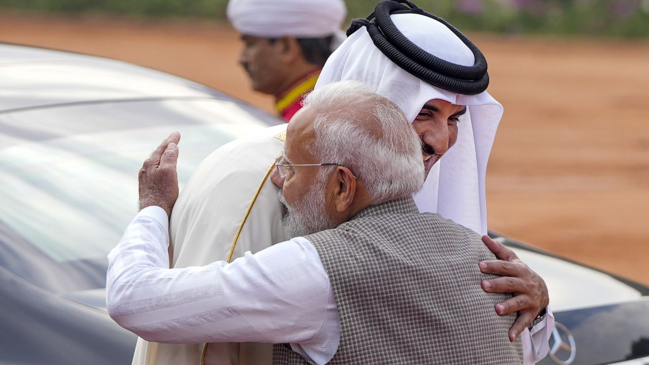 qatar amir and pm modi