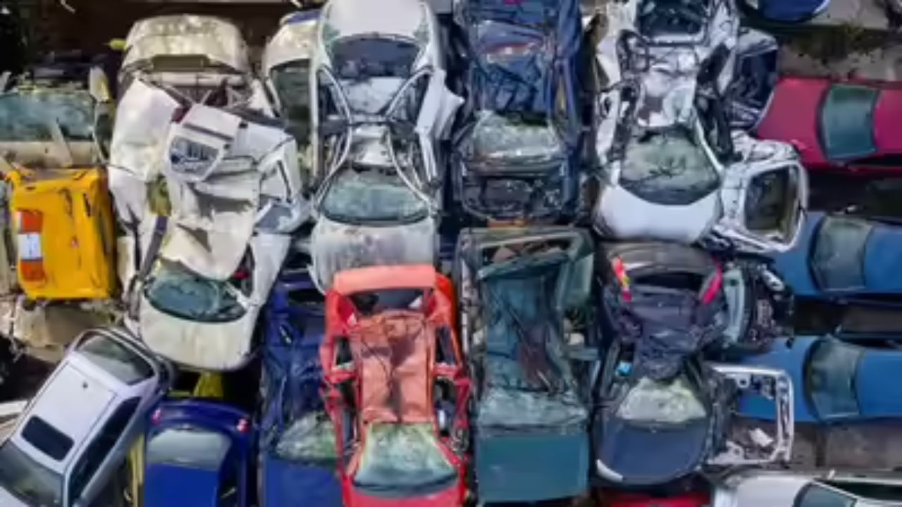 scrapped car 