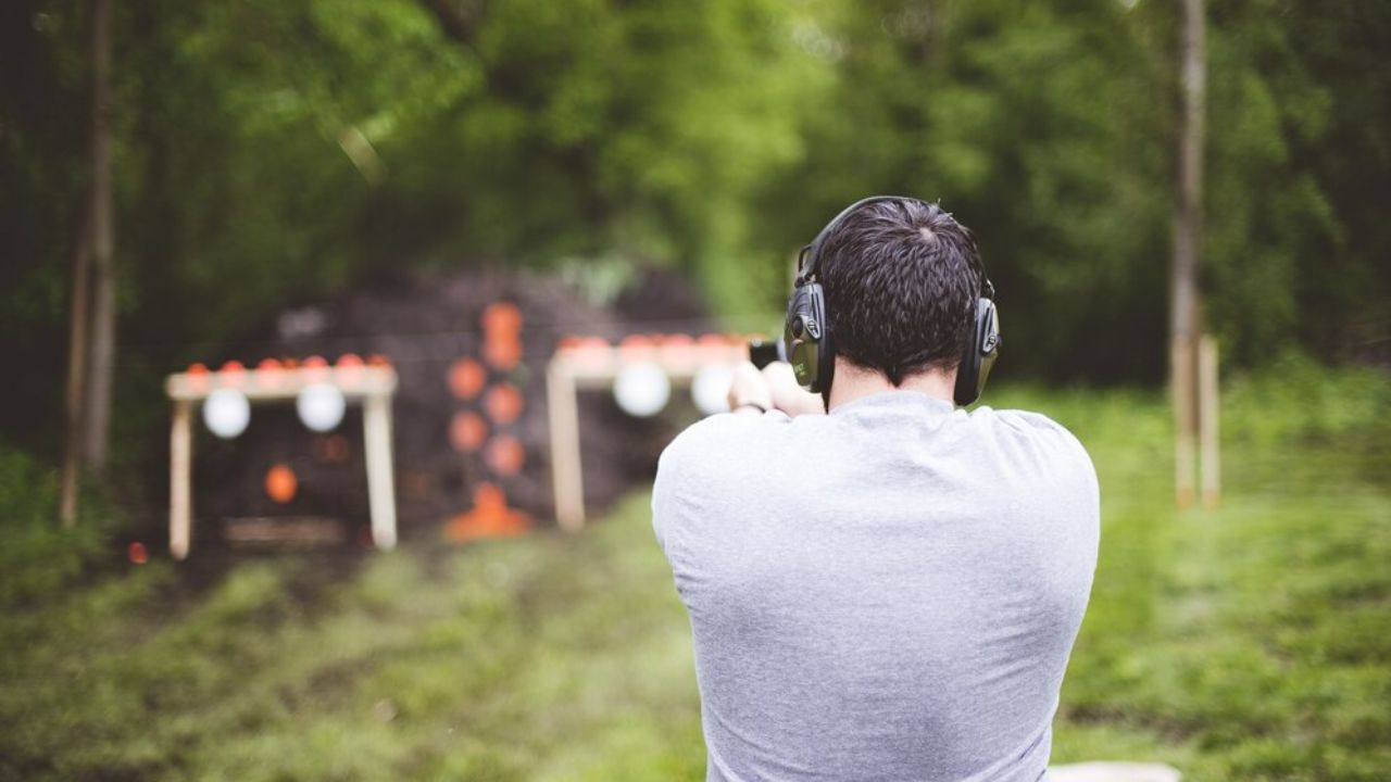 Gun Shooting man