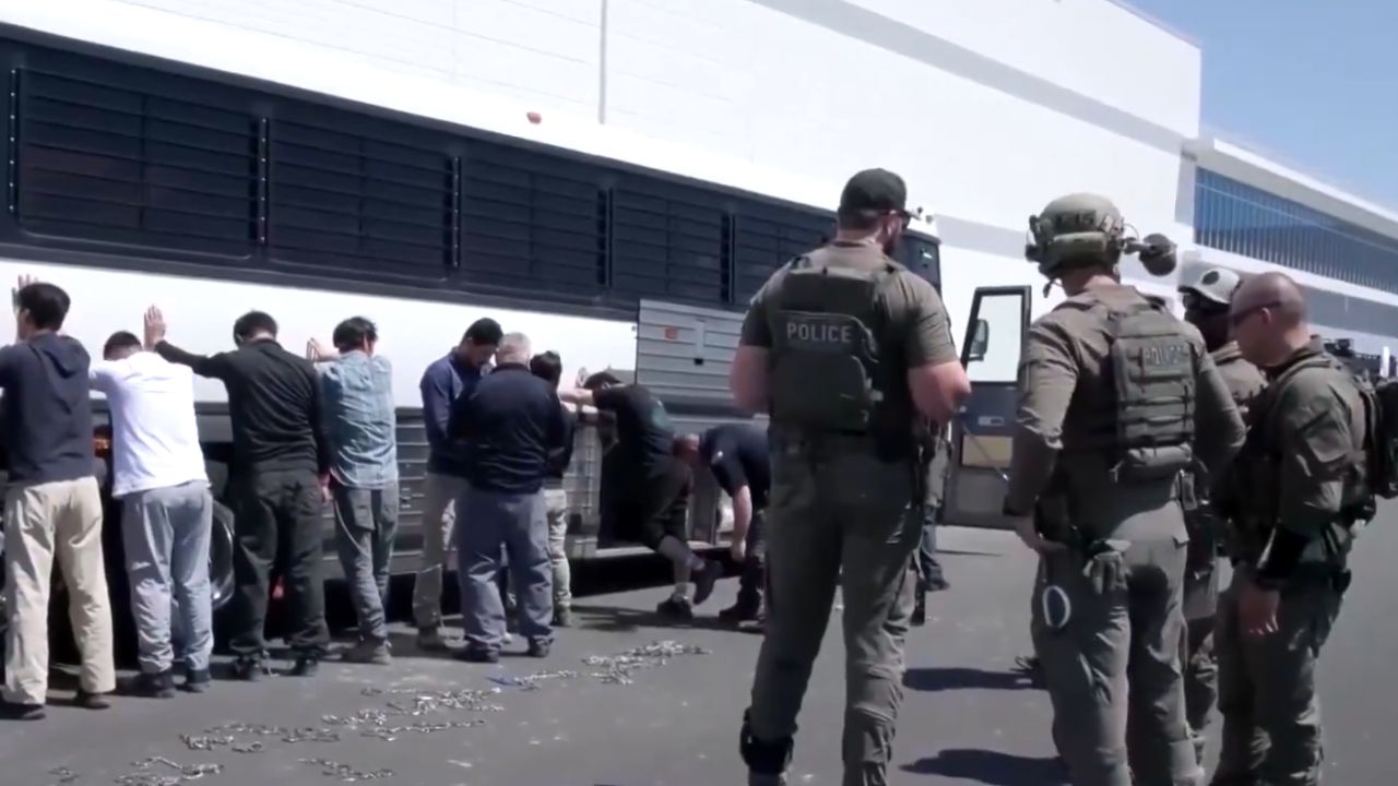 Hyundai plant raid.