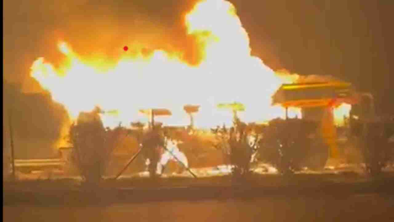 burning bus