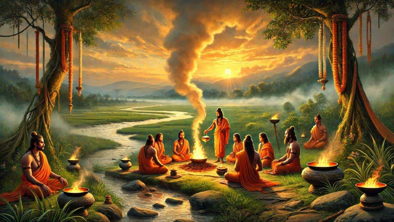 AI Image of Havan by Sadhu Sant