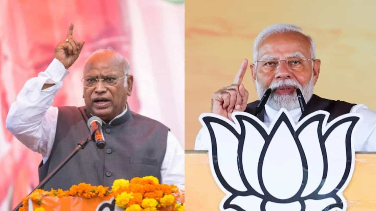 Mallikarjun Kharge and PM Narendra Modi