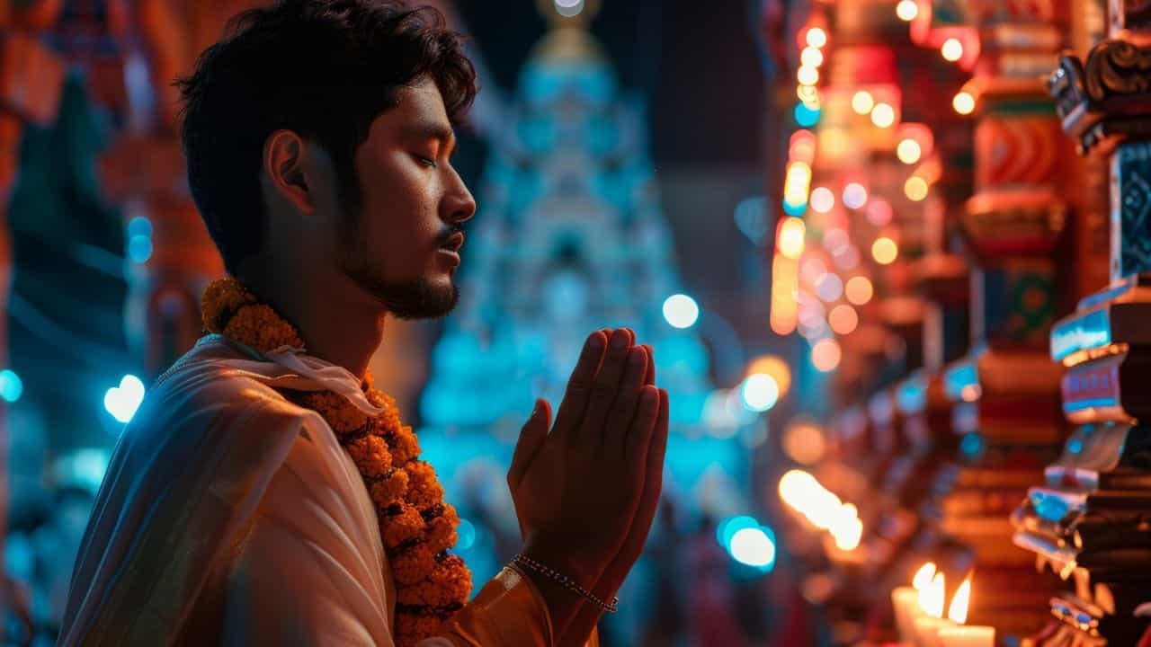 Image of Person doing Puja