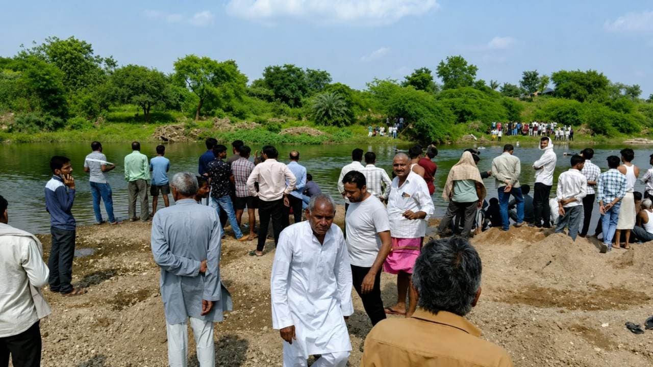 Family members and villagers