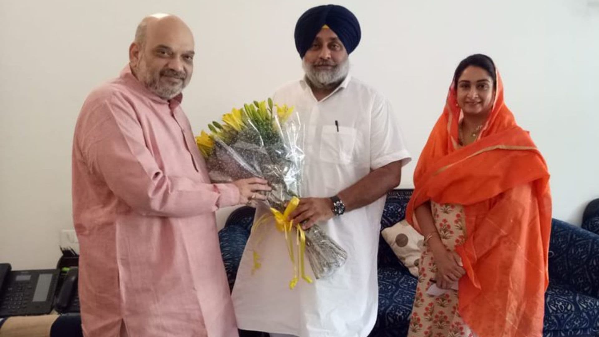 Amit Shah and Sukhbir Singh Badal