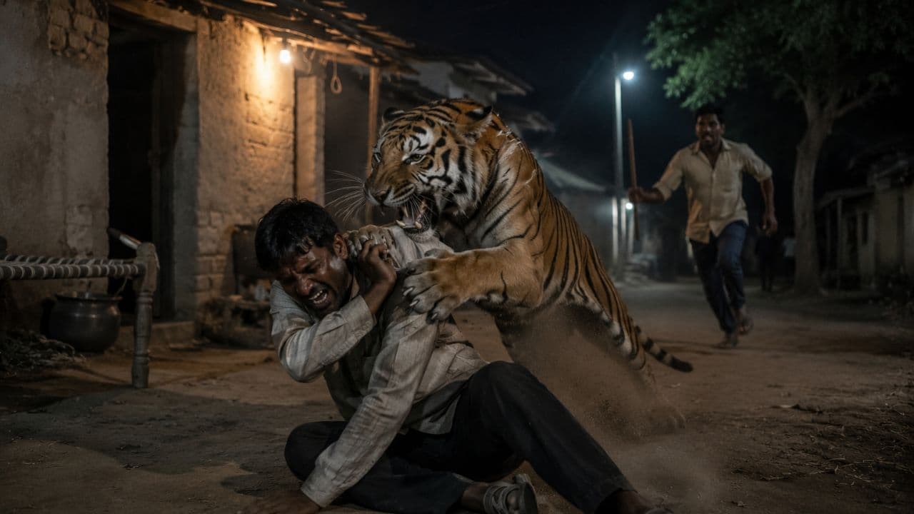 representative image of tiger attack