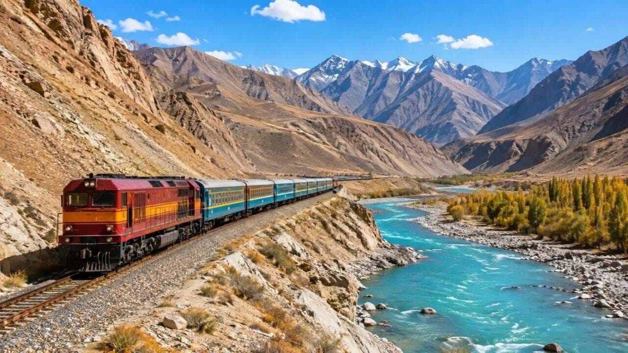 AI generated image of train