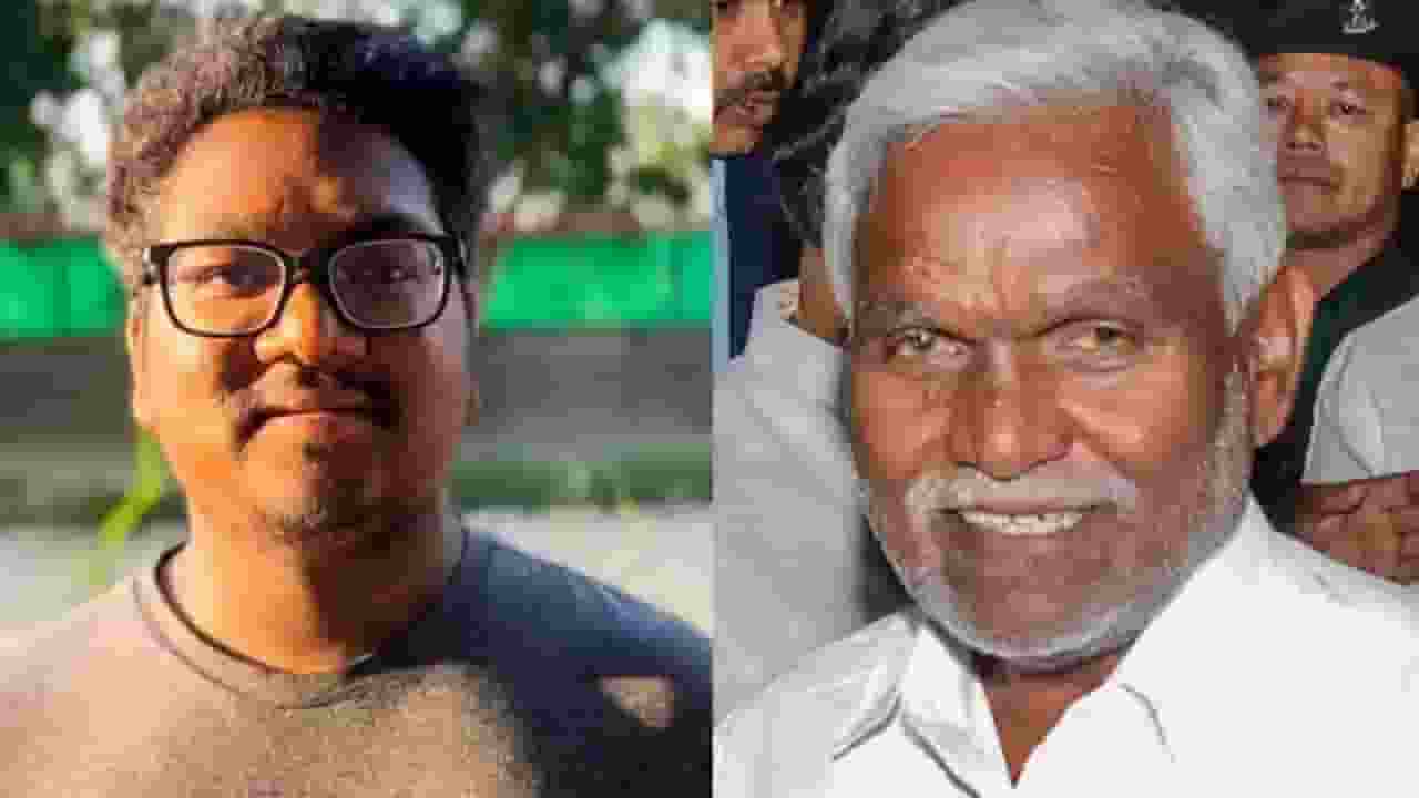 Former Jharkhand CM Champai Soren and Grandson Veer Soren, Photo Credit: PTI 