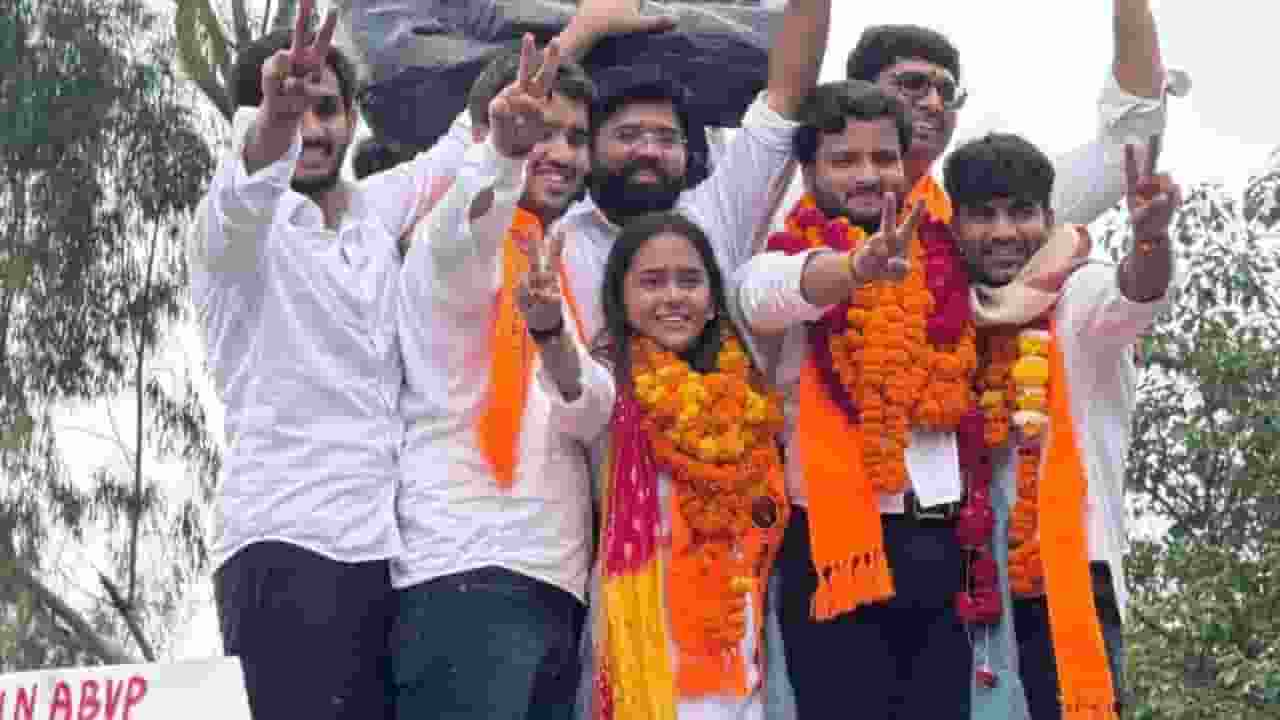 delhi university students union election 2026 results