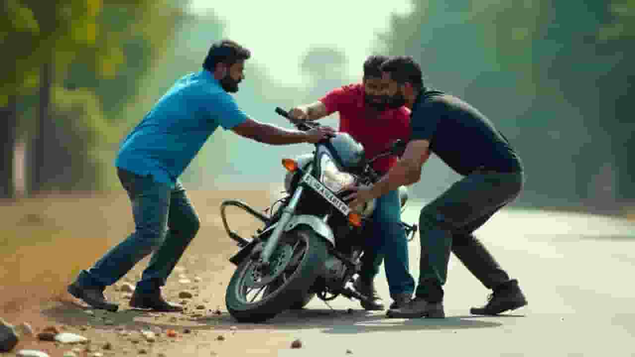 AI Image of people fighting after road accident