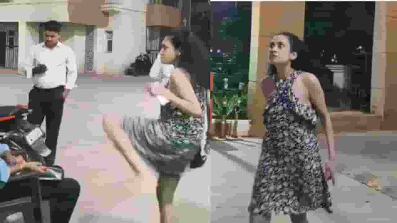Woman Abuses Security Guard, Viral Video