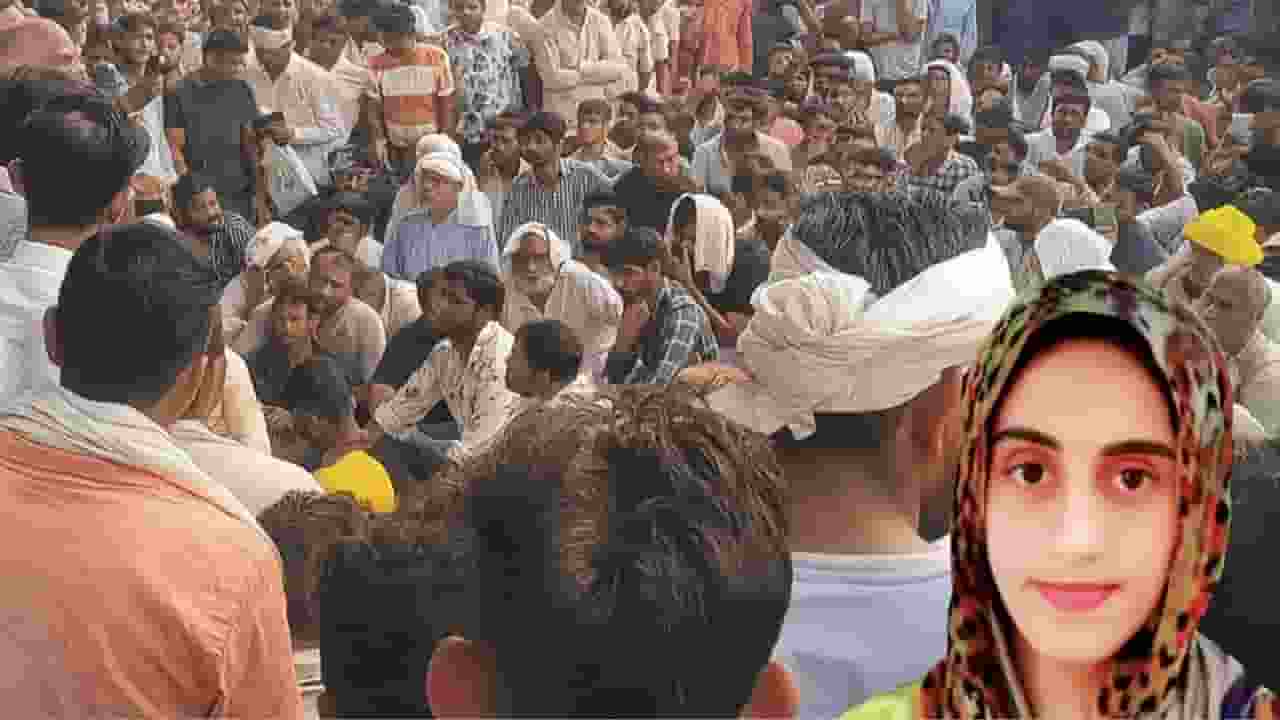 villagers protesting । Photo Credit: AI Generated