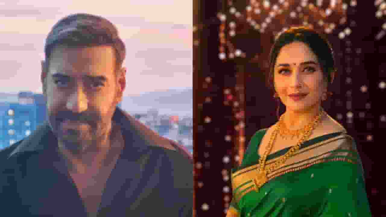 Ajay Devgn and Madhuri Dixit