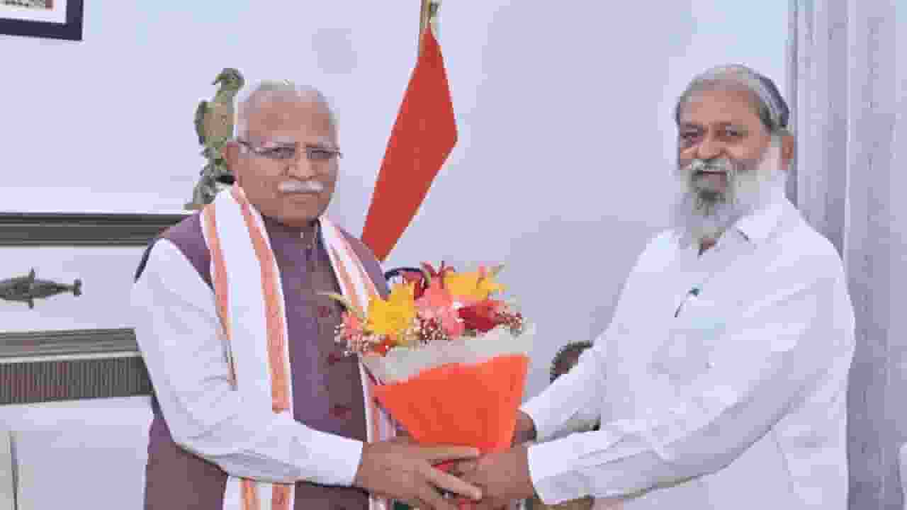 Anil Vij meets Manohar Lal