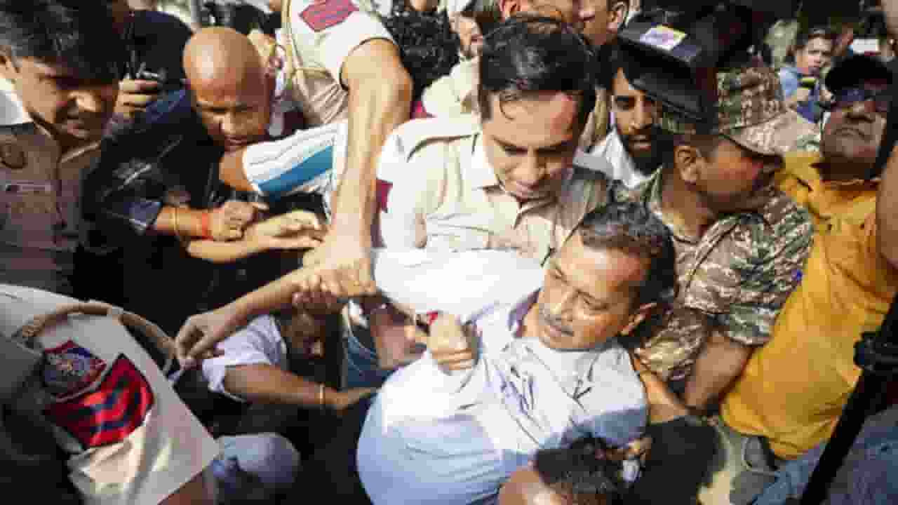 Arvind Kejriwal protestin at Jantar Mantar PTI