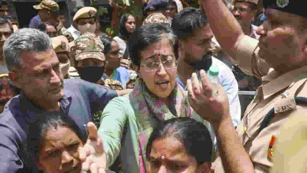 atishi at bhumiheen camp