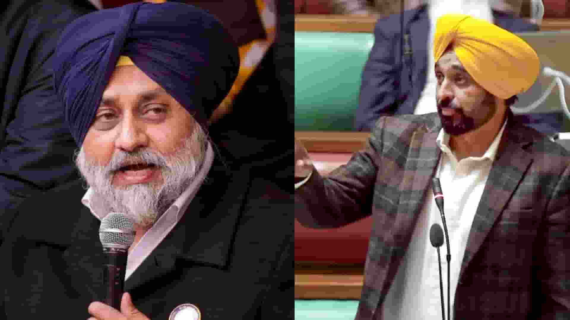 Sukhbir Singh Badal  and Bhagwant Maan