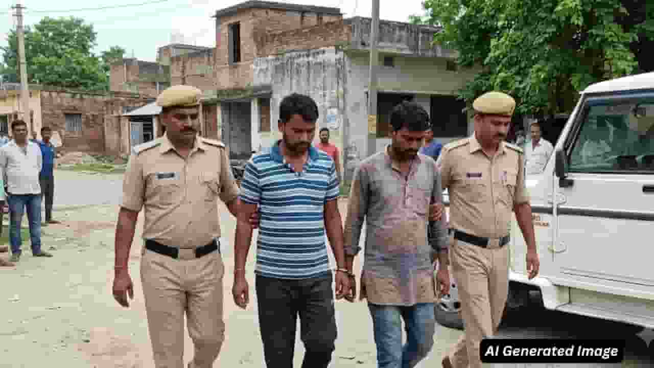ai generated image of 2 people arrested