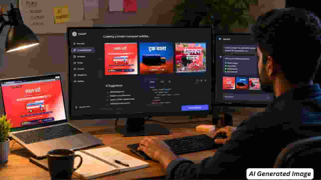 ai generated image of a man creating websites