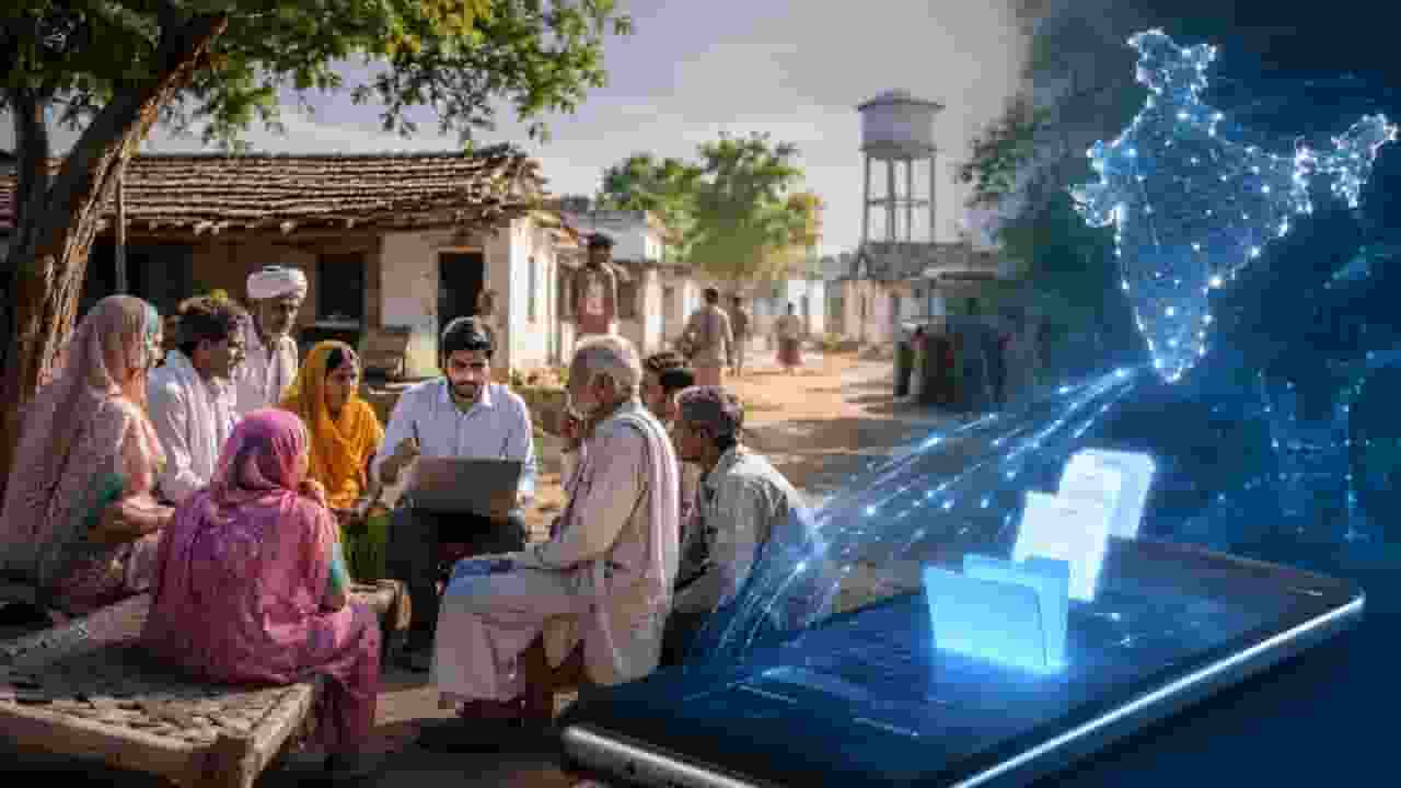 Digital India AI Image Economic Survey 