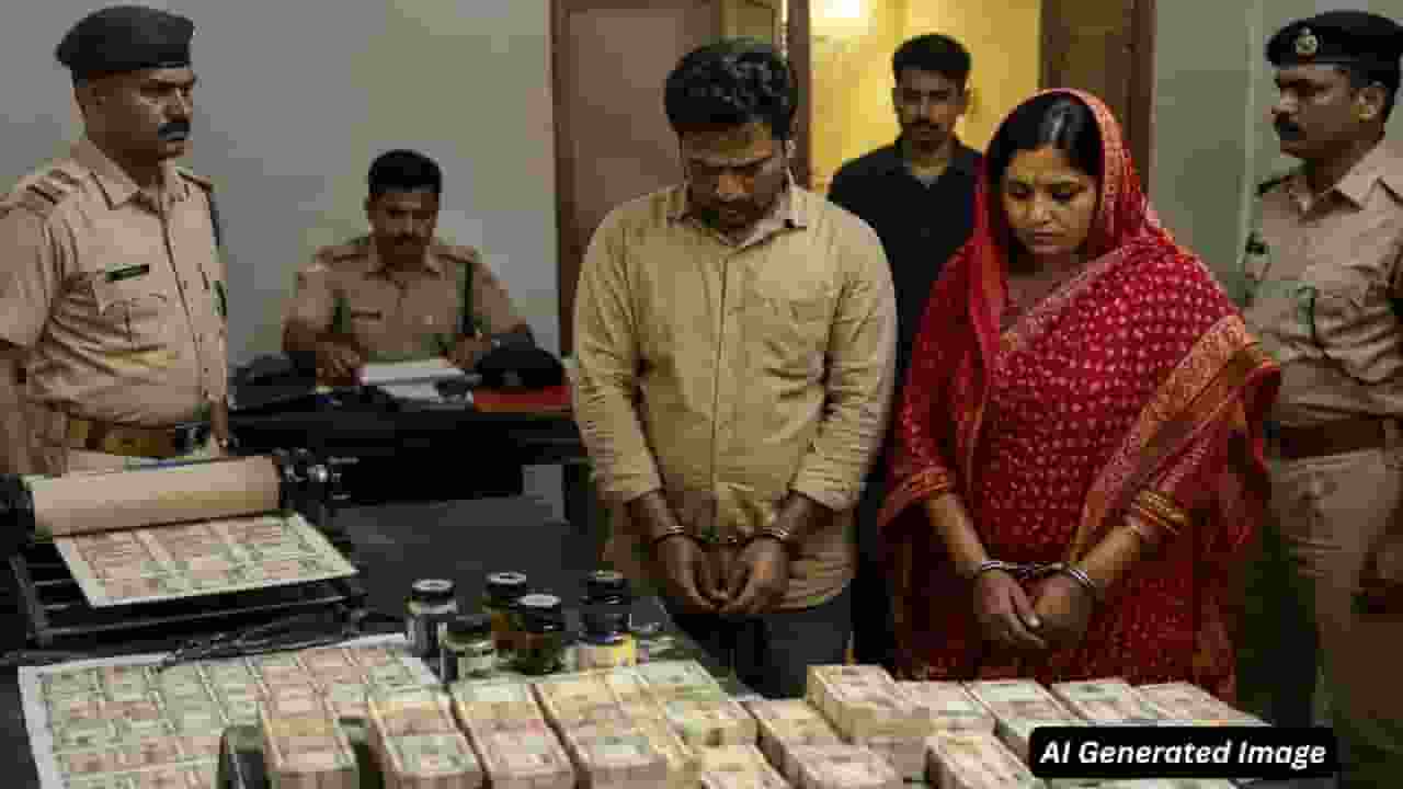 ai generated image of a couple arrested