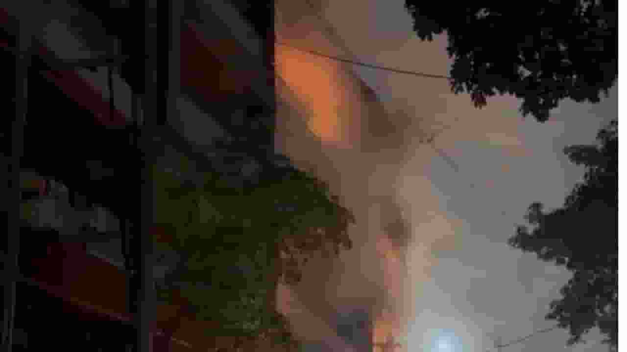 Fire in Building । Photo Credit: Videograb