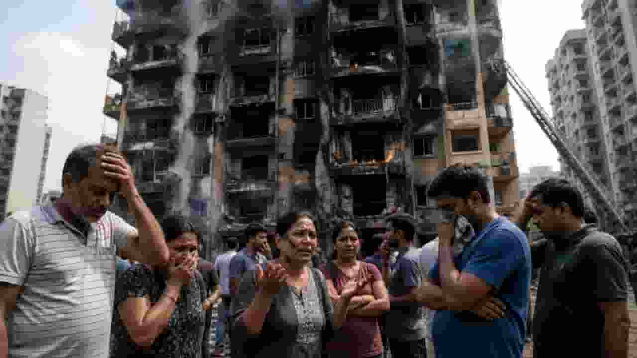 ai generated image of fire accident