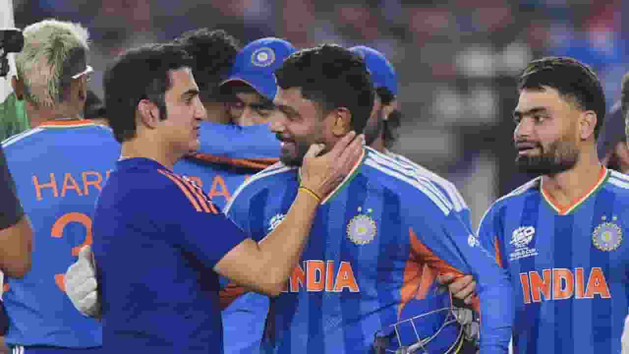 gautam gambhir with sanju samson