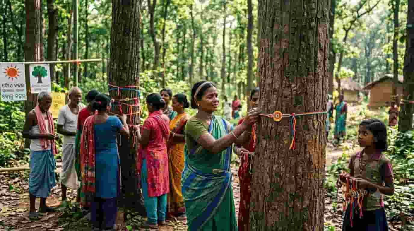 People tie Rakhi