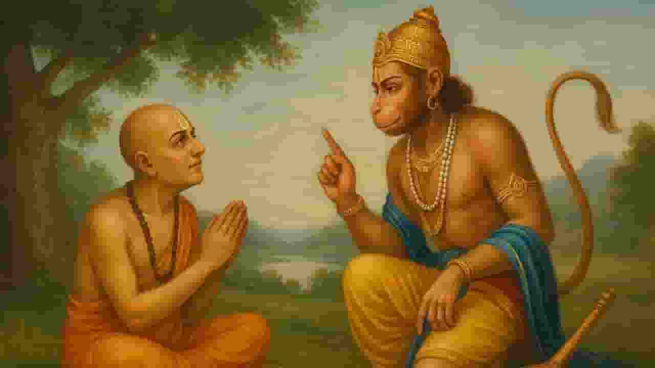 Image of Tulsidas and Hanuman