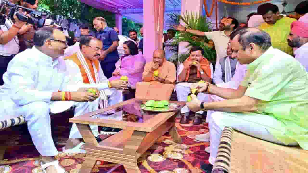 nitin nabin with up bjp leaders