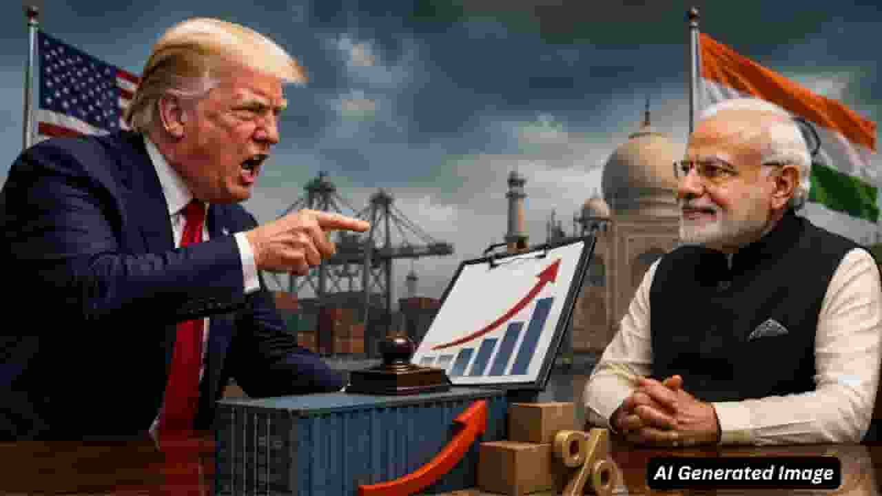 ai generated image of modi and trump