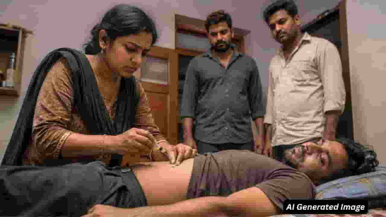 ai generated image of a women giving injection